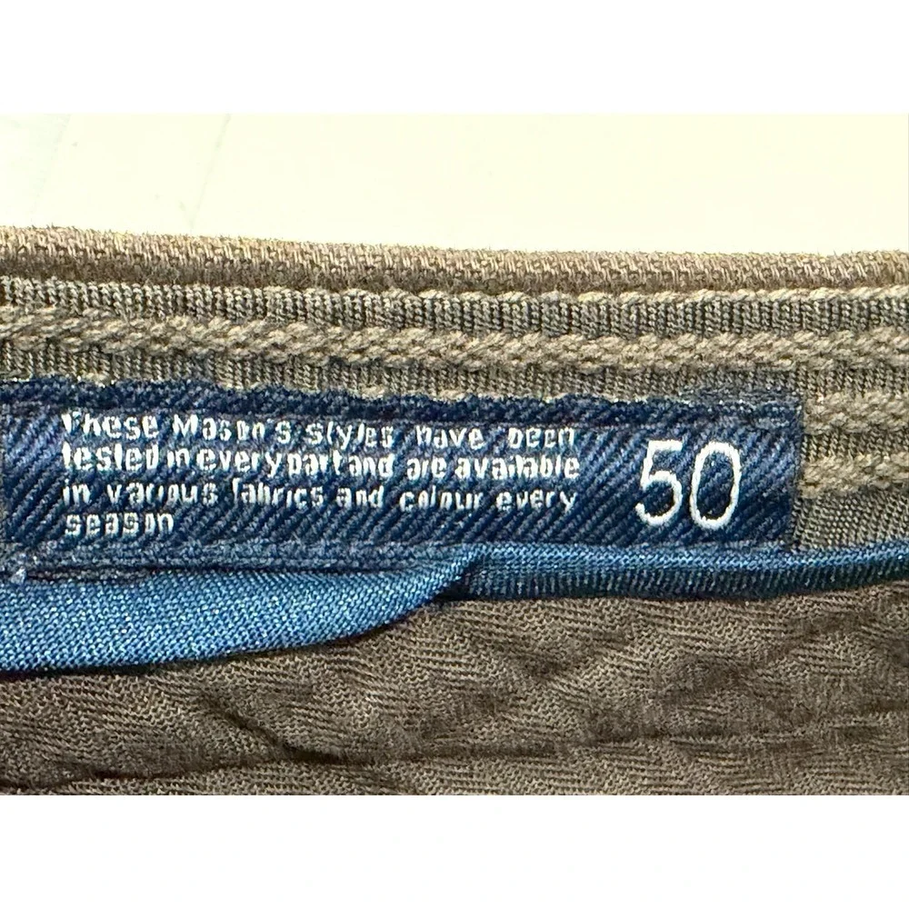 Mason's Torino Slim Fit Chino Pants Mens 50 Dark Brown Cotton Blend Trousers